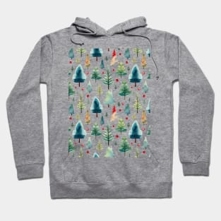 Christmas watercolor pattern #3 Hoodie